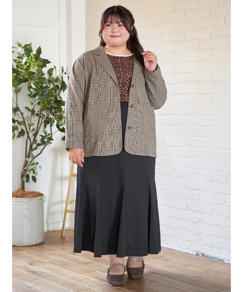 Re-J&SUPURE(リジェイアンドスプル)の「【大きいサイズ】【Kannaコラボ】小花柄プルオーバー(Tシャツ/カットソー・レディース・ブラウン/オフホワイト・XX-LARGE/XXX-LARGE/XXXX-LARGE)」の16枚目の写真