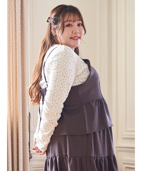 Re-J&SUPURE(リジェイアンドスプル)の「【大きいサイズ】【Kannaコラボ】小花柄プルオーバー(Tシャツ/カットソー・レディース・ブラウン/オフホワイト・XX-LARGE/XXX-LARGE/XXXX-LARGE)」の20枚目の写真