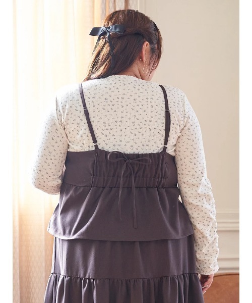Re-J&SUPURE(リジェイアンドスプル)の「【大きいサイズ】【Kannaコラボ】小花柄プルオーバー(Tシャツ/カットソー・レディース・ブラウン/オフホワイト・XX-LARGE/XXX-LARGE/XXXX-LARGE)」の21枚目の写真
