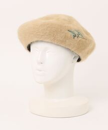 SUPER HAKKA（スーパーハッカ）の「フラワーワンポイント刺繍シャギーベレー帽（ハンチング/ベレー帽）」