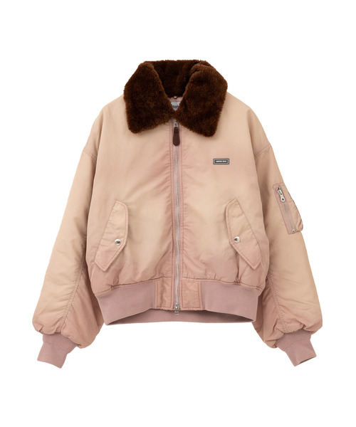 CONVERSE TOKYO(コンバーストウキョウ)の「【HL】SPRAY DYED MA-1 JACKET(MA-1・レディース・ブラック/カーキ/ピンク・FREE)」の3枚目の写真