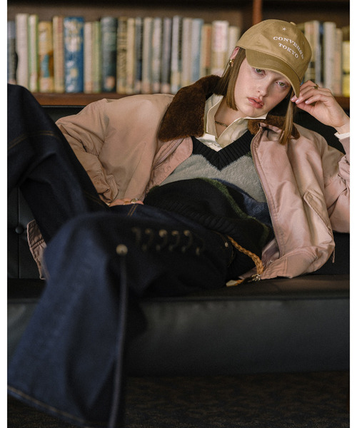 CONVERSE TOKYO(コンバーストウキョウ)の「【HL】SPRAY DYED MA-1 JACKET(MA-1・レディース・ブラック/カーキ/ピンク・FREE)」の6枚目の写真