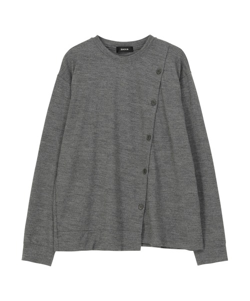ZUCCa（ズッカ）の「ウールジャージィー / プルオーバー / S（ニット/セーター・メンズ・ネイビー/オレンジ/グレー・M size）」の2枚目の写真