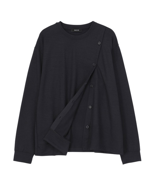 ZUCCa（ズッカ）の「ウールジャージィー / プルオーバー / S（ニット/セーター・メンズ・ネイビー/オレンジ/グレー・M size）」の9枚目の写真
