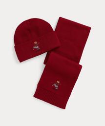 POLO RALPH LAUREN CHILDRENSWEAR | Polo ベア コットン ハット & マフラー セット(ニットキャップ/ビーニー)