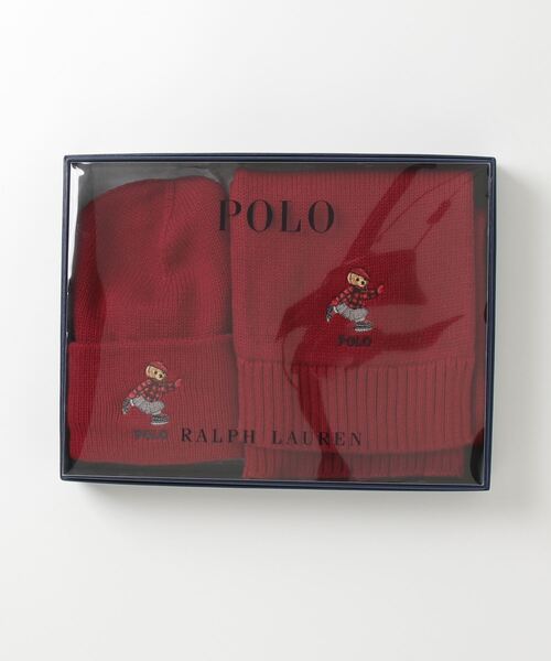 POLO RALPH LAUREN CHILDRENSWEAR(ポロ ラルフ ローレン チルドレンズウェア)の「Polo ベア コットン ハット & マフラー セット(ニットキャップ/ビーニー・キッズ・レッド・L/XL/S/M)」の4枚目の写真