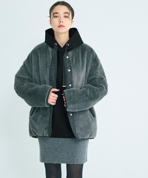coca(coca)(コカ)の「ソフトスウェットリボンパーカー(パーカー・レディース・ブラック/グレー・L/M/S)」の16枚目の写真