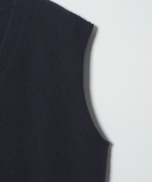 6（ロク）の「＜6(ROKU)＞ウール アルパカ ベスト（ベスト・レディース・ナチュラル/ネイビー・FREE）」の7枚目の写真
