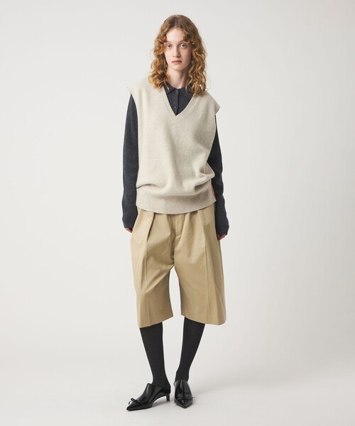 6（ロク）の「＜6(ROKU)＞ウール アルパカ ベスト（ベスト・レディース・ナチュラル/ネイビー・FREE）」の11枚目の写真