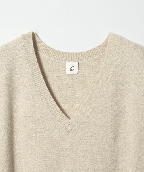 6（ロク）の「＜6(ROKU)＞ウール アルパカ ベスト（ベスト・レディース・ナチュラル/ネイビー・FREE）」の15枚目の写真