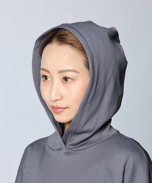 UNDER ARMOUR(アンダーアーマー)の「UAジャーニーリブ オーバーサイズド フーディー(トレーニング/レディース)(スウェット・レディース・グレー×ホワイト・S/M/XL/L)」の4枚目の写真