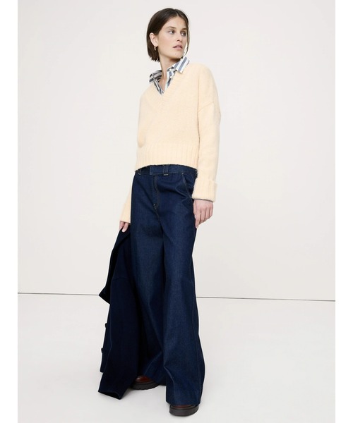 Banana Republic(バナナリパブリック)の「ウール アルパカ ブレンド Vネックセーター(ニット/セーター・レディース・アイボリー/ブルー・XS/S/M/L)」の5枚目の写真