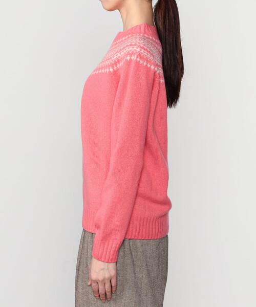 Morris & Sons(モリスアンドサンズ)の「MORRIS & SONS | ジーロンラム ノルディックセーター WOMEN(ニット/セーター・レディース・ピンク系その他/イエロー系その他・F)」の9枚目の写真