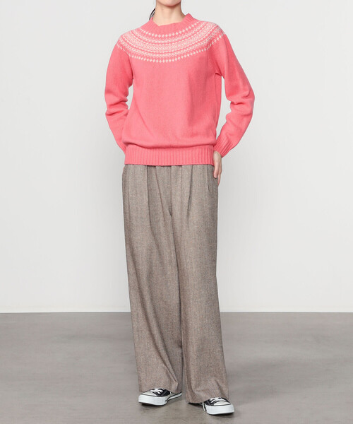 Morris & Sons(モリスアンドサンズ)の「MORRIS & SONS | ジーロンラム ノルディックセーター WOMEN(ニット/セーター・レディース・ピンク系その他/イエロー系その他・F)」の6枚目の写真