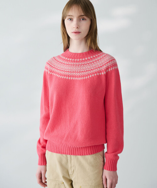 MORRIS & SONS | ジーロンラム ノルディックセーター WOMEN（ニット