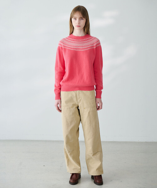 MORRIS & SONS | ジーロンラム ノルディックセーター WOMEN（ニット