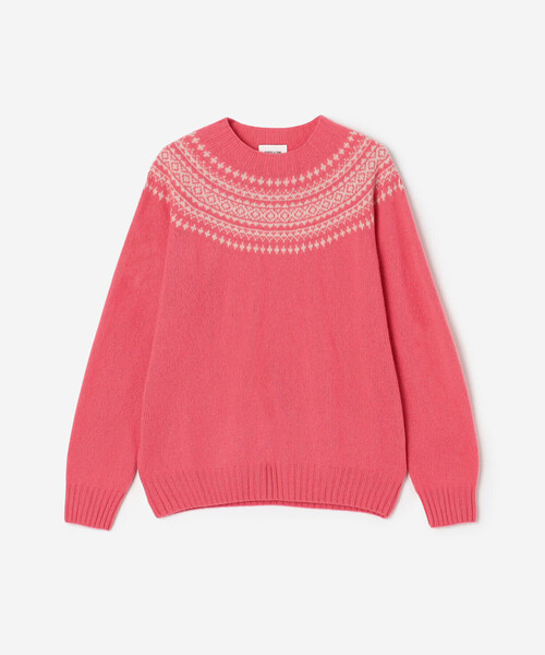 Morris & Sons(モリスアンドサンズ)の「MORRIS & SONS | ジーロンラム ノルディックセーター WOMEN(ニット/セーター・レディース・ピンク系その他/イエロー系その他・F)」の16枚目の写真