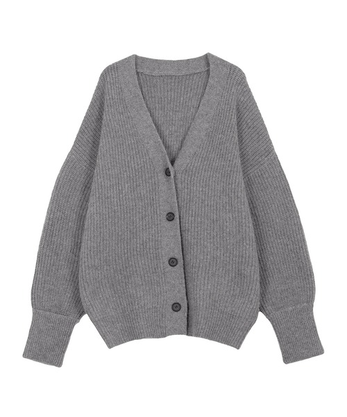 KOBE LETTUCE（コウベレタス）の「[ 岡部あゆみさんコラボ ］ローゲージニットカーディガン（カーディガン/ボレロ・レディース・ブルー/チャコール/オフホワイト/ピンク/ベージュ・M）」の19枚目の写真