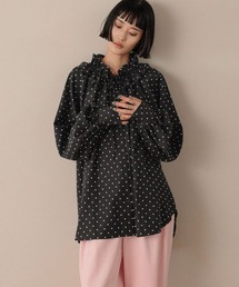 LOWRYS FARM | スタンドフリルブラウス　599678(シャツ/ブラウス)