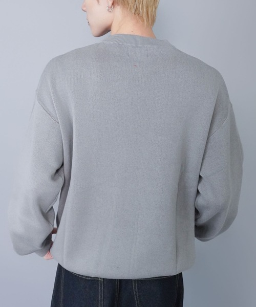 SPINNS（スピンズ）の「ジャガードロゴニット/クラッシュ/スウェットライク/チクチクしない（ニット/セーター・メンズ・ブラック/グレー/ネイビー・ONESIZE）」の14枚目の写真