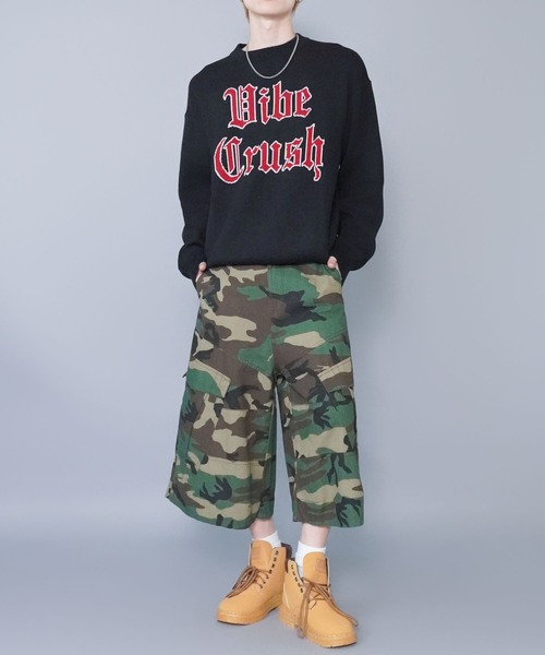 SPINNS（スピンズ）の「ジャガードロゴニット/クラッシュ/スウェットライク/チクチクしない（ニット/セーター・メンズ・ブラック/グレー/ネイビー・ONESIZE）」の8枚目の写真