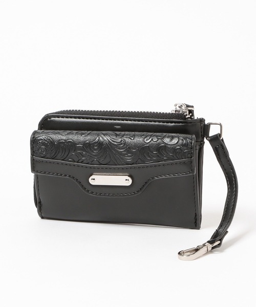 HARE（ハレ）の「Flowerエンボスフラグメントケース(HARE)（財布・レディース・グレー/ブラック・FREE）」の17枚目の写真