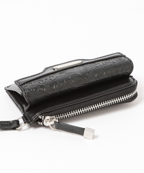 HARE（ハレ）の「Flowerエンボスフラグメントケース(HARE)（財布・レディース・グレー/ブラック・FREE）」の21枚目の写真