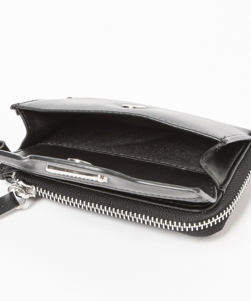 HARE（ハレ）の「Flowerエンボスフラグメントケース(HARE)（財布・レディース・グレー/ブラック・FREE）」の4枚目の写真