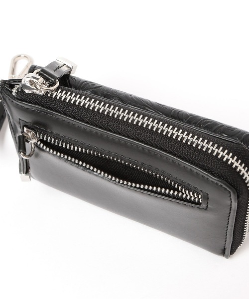 HARE（ハレ）の「Flowerエンボスフラグメントケース(HARE)（財布・レディース・グレー/ブラック・FREE）」の5枚目の写真