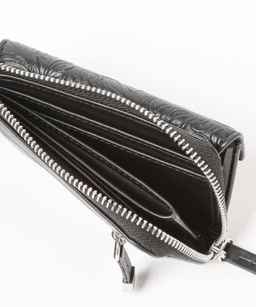 HARE（ハレ）の「Flowerエンボスフラグメントケース(HARE)（財布・レディース・グレー/ブラック・FREE）」の9枚目の写真