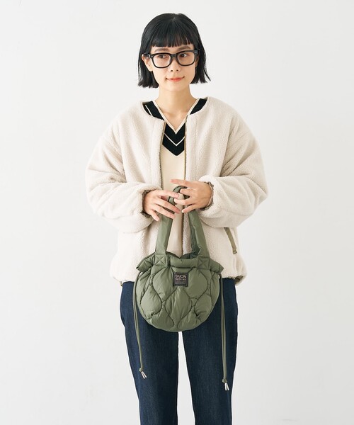 TAION(タイオン)の「【WEB限定】【TAION】 ミリタリー ダウントートバッグS(トートバッグ・レディース・ブラック/その他/モスグリーン/オフホワイト/ブルー・S)」の9枚目の写真