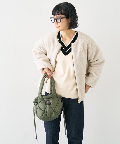 TAION(タイオン)の「【WEB限定】【TAION】 ミリタリー ダウントートバッグS(トートバッグ・レディース・ブラック/その他/モスグリーン/オフホワイト/ブルー・S)」の16枚目の写真