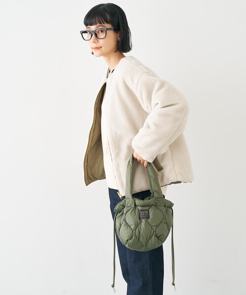 TAION(タイオン)の「【WEB限定】【TAION】 ミリタリー ダウントートバッグS(トートバッグ・レディース・ブラック/その他/モスグリーン/オフホワイト/ブルー・S)」の15枚目の写真