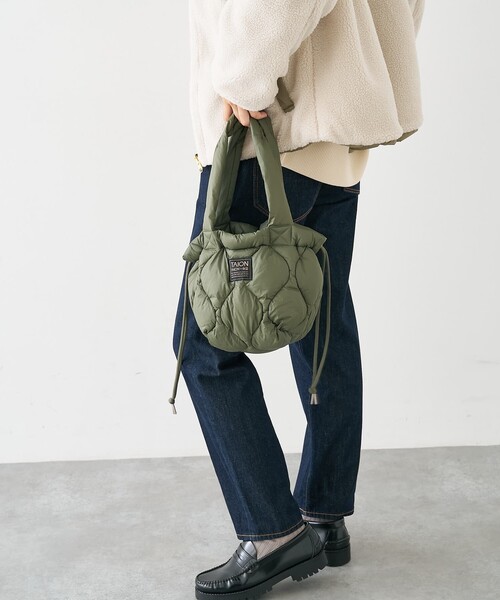 TAION(タイオン)の「【WEB限定】【TAION】 ミリタリー ダウントートバッグS(トートバッグ・レディース・ブラック/その他/モスグリーン/オフホワイト/ブルー・S)」の14枚目の写真