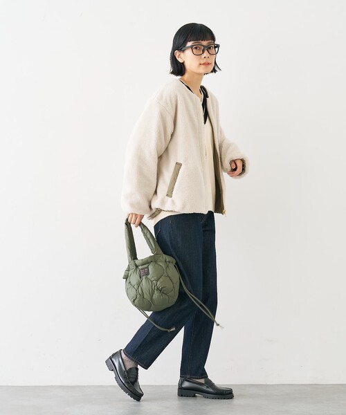 TAION(タイオン)の「【WEB限定】【TAION】 ミリタリー ダウントートバッグS(トートバッグ・レディース・ブラック/その他/モスグリーン/オフホワイト/ブルー・S)」の18枚目の写真