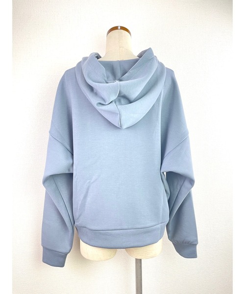 WORLD WIDE LOVE!（ワールドワイドラブ）の「WWL!ドルマンパーカー（パーカー・レディース・オフホワイト/ブルー/ブラック・1）」の10枚目の写真