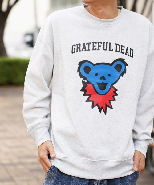 Grateful Dead(グレイトフルデッド)の「(DV)【Grateful Dead】ダンシング・ベアー プリント スウエット プルオーバー(スウェット・メンズ・ブラック系4/ライトグレー系1/ブラック系3/ライトグレー系2・M/L/XL)」の4枚目の写真