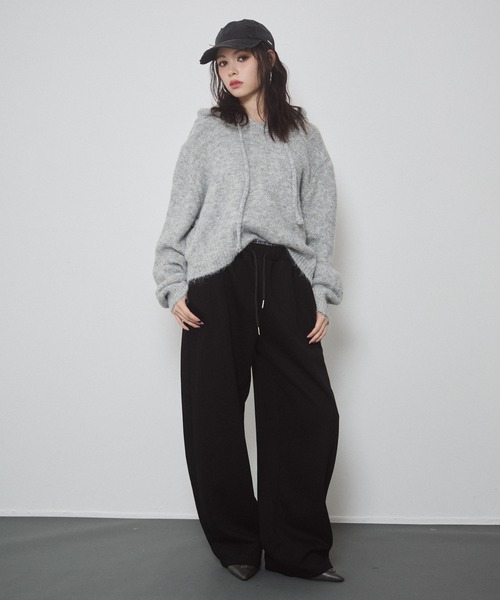 ENVYM（アンビー）の「ウエストレイヤードスウェットパンツ（スウェットパンツ・レディース・グレー/ブラック・FREE）」の12枚目の写真