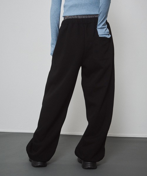 ENVYM（アンビー）の「ウエストレイヤードスウェットパンツ（スウェットパンツ・レディース・グレー/ブラック・FREE）」の7枚目の写真