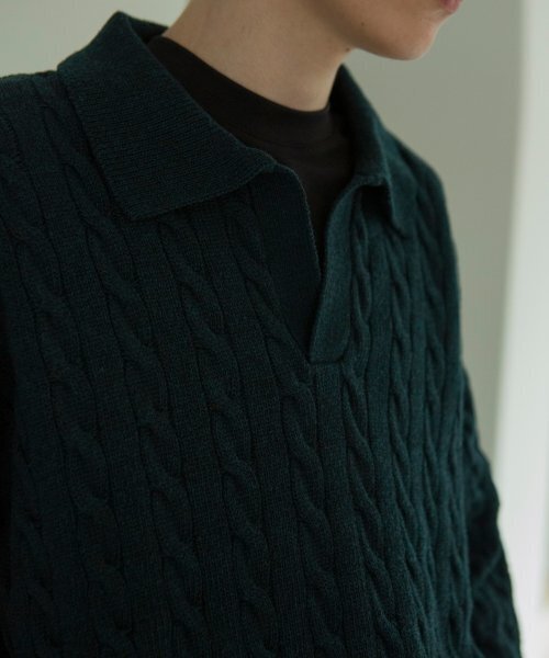 SIGNATURE（シグネチャ）の「ケーブルカラーニット[グリーン]（ニット/セーター・レディース・その他・MEDIUM/LARGE）」の5枚目の写真