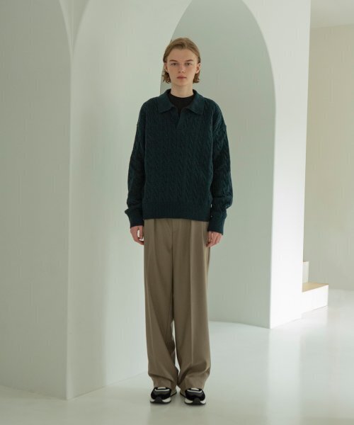 SIGNATURE（シグネチャ）の「ケーブルカラーニット[グリーン]（ニット/セーター・レディース・その他・MEDIUM/LARGE）」の8枚目の写真