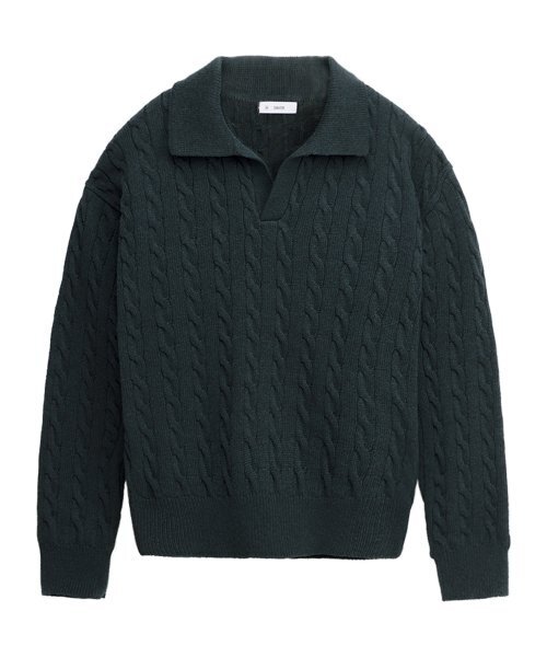 SIGNATURE（シグネチャ）の「ケーブルカラーニット[グリーン]（ニット/セーター・レディース・その他・MEDIUM/LARGE）」の11枚目の写真