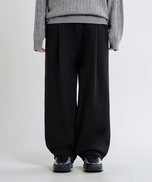 LEMAIN SECOND（リメインセカンド）の「[2PACK] ONE-TUCK WIDE SWEAT PANTS - BLACK/WHITE MELANGE (NON-FLEECE ver)（スウェットパンツ・メンズ・その他・SMALL/MEDIUM/LARGE/X-LARGE/XX-LARGE）」の5枚目の写真