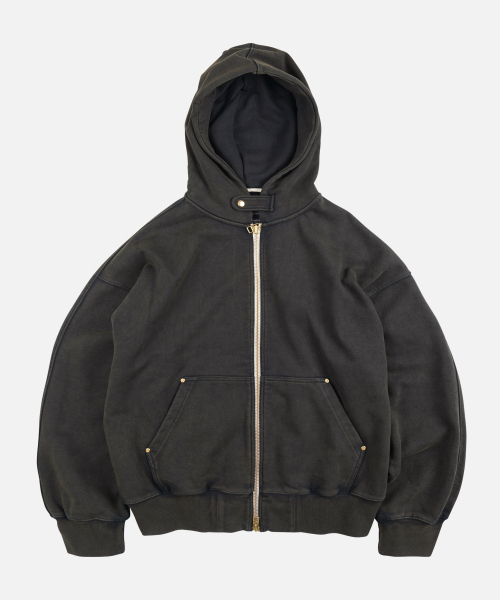 FRIZMWORKS(フリズムワークス)の「VINTAGE DYEING HOOD ZIP UP PARKA _ BLACK BROWN(パーカー・メンズ・その他・SMALL/MEDIUM/LARGE/X-LARGE)」の2枚目の写真