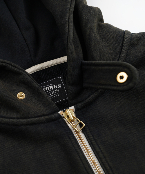 FRIZMWORKS(フリズムワークス)の「VINTAGE DYEING HOOD ZIP UP PARKA _ BLACK BROWN(パーカー・メンズ・その他・SMALL/MEDIUM/LARGE/X-LARGE)」の5枚目の写真