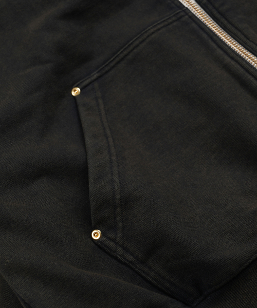 FRIZMWORKS(フリズムワークス)の「VINTAGE DYEING HOOD ZIP UP PARKA _ BLACK BROWN(パーカー・メンズ・その他・SMALL/MEDIUM/LARGE/X-LARGE)」の6枚目の写真
