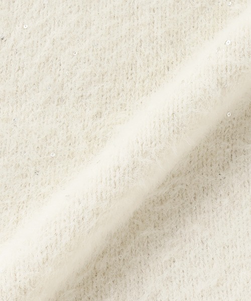 TOKYO SHIRTS(トウキョウシャツ)の「【Pitta Re:)】 スパンコール クルーネック カーディガン(カーディガン/ボレロ・レディース・オフホワイト/グレー・L/M)」の8枚目の写真