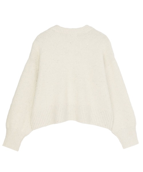 TOKYO SHIRTS(トウキョウシャツ)の「【Pitta Re:)】 スパンコール クルーネック カーディガン(カーディガン/ボレロ・レディース・オフホワイト/グレー・L/M)」の5枚目の写真
