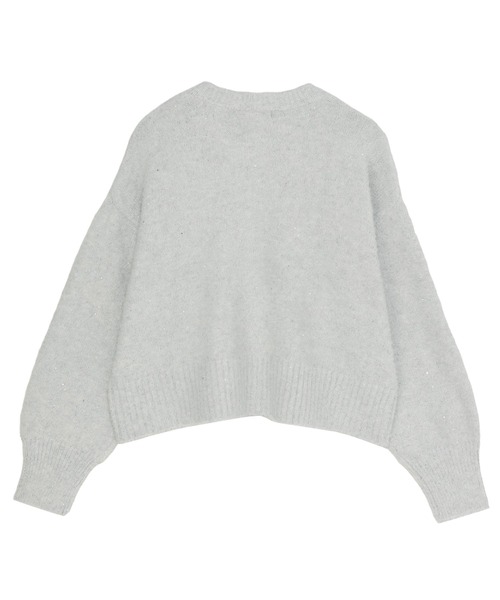 TOKYO SHIRTS(トウキョウシャツ)の「【Pitta Re:)】 スパンコール クルーネック カーディガン(カーディガン/ボレロ・レディース・オフホワイト/グレー・L/M)」の12枚目の写真