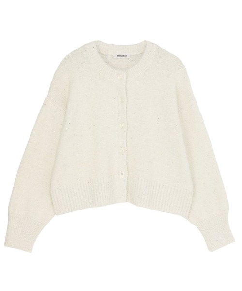 TOKYO SHIRTS(トウキョウシャツ)の「【Pitta Re:)】 スパンコール クルーネック カーディガン(カーディガン/ボレロ・レディース・オフホワイト/グレー・L/M)」の4枚目の写真